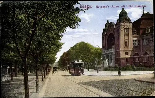 Ak Essen im Ruhrgebiet Nordrhein Westfalen, Huyssen's Alle, Städtischer Saalbau