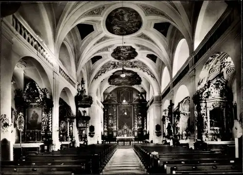 Ak Gars am Inn Oberbayern, Pfarr und Klosterkirche