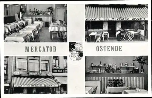 Ak Oostende Ostende Westflandern, Mercator, Restaurant