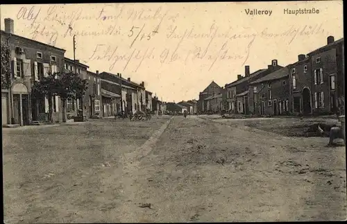 Ak Valleroy Meurthe et Moselle, Hauptstraße