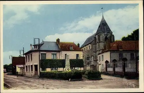 Ak Molliens Vidame Somme, Le Monument, L'Eglise