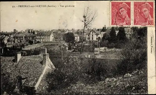 Ak Fresnay sur Sarthe, Vue generale