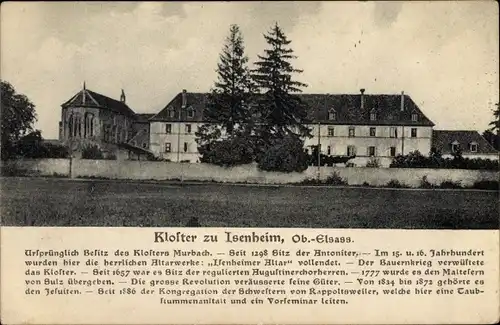 Ak Issenheim Isenheim Elsass Haut Rhin, Kloster