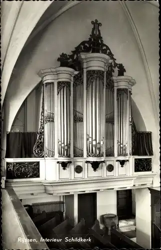 Ak Rijssen Overijssel Niederlande, Schildkerk, Kirche, Innenansicht, Orgel
