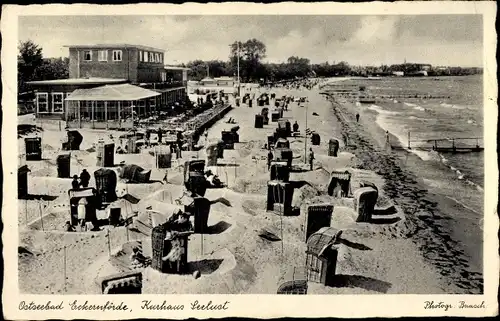 Ak Eckernförde in Schleswig Holstein, Strandpartie am Kurhaus Seelust