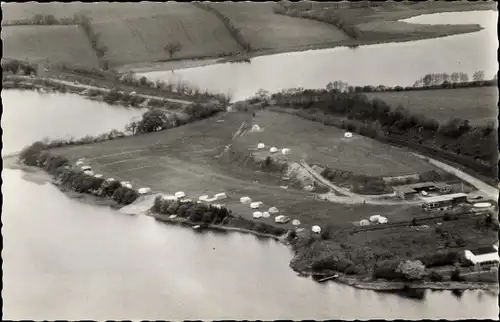 Ak Lindaunis Boren an der Schlei, Campingplatz, Luftbild