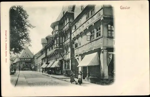 Ak Goslar am Harz, Straßenpartie