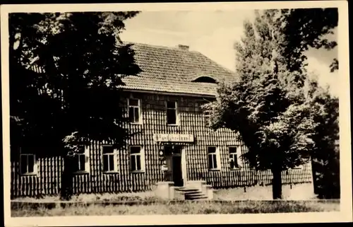 Ak Mühlhausen in Thüringen, Peterhof Gasthaus, Gesamtansicht, Straßenblick