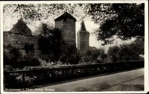 Ak Mühlhausen in Thüringen, Hoher Graben