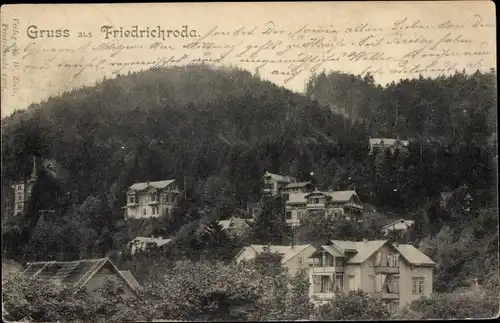 Ak Friedrichroda im Thüringer Wald, Teilansicht