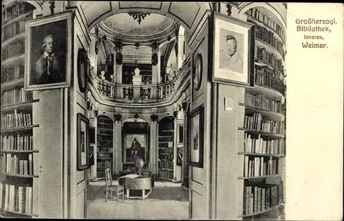 Ak Weimar in Thüringen, Großherzogl. Bibliothek, Inneres, Herzogin Anna Amalia Bibliothek