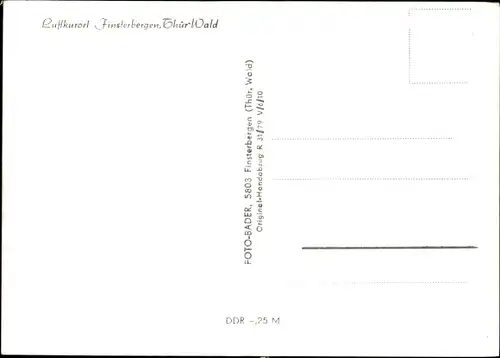 Ak Finsterbergen Friedrichroda im Thüringer Wald, Volkshaus zur Linde, Totalansicht