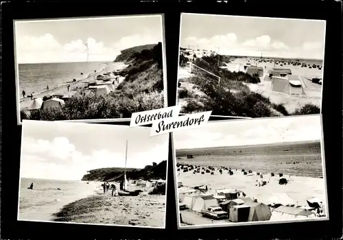 Ak Surendorf Schwedeneck in Schleswig Holstein, Strandpartie, Zelte