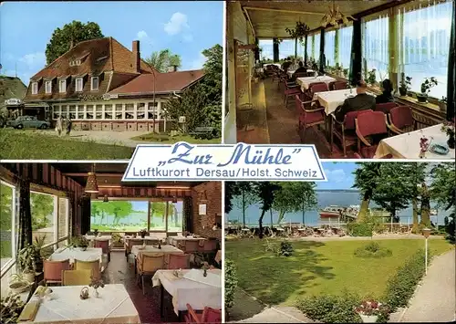 Ak Dersau im Plöner Land, Hotel und Pension Zur Mühle, Innenansicht
