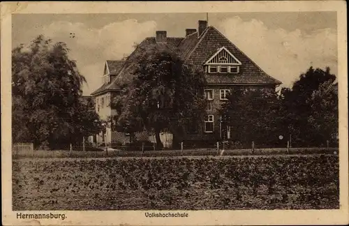 Ak Hermannsburg Südheide in der Lüneburger Heide, Volkshochschule