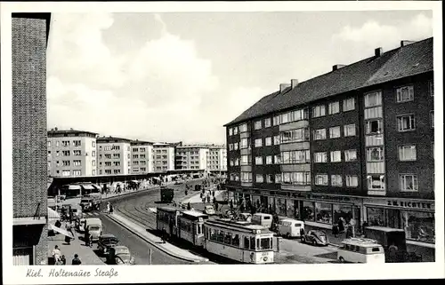 Ak Hansestadt Kiel, Holtenauer Straße, Straßenbahn Nr. 4