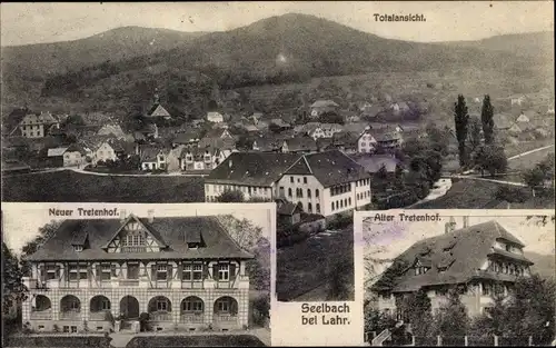Ak Seelbach im Schwarzwald Baden, Alter und neuer Tretenhof, Blick auf den Ort