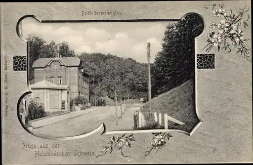 Passepartout Ak Gremsmühlen Malente in Ostholstein, Straßenpartie
