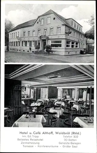 Ak Waldbröl Rheinland, Hotel und Cafe Althoff