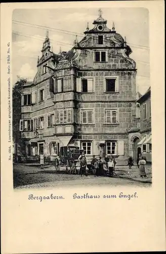 Ak Bad Bergzabern Rheinland Pfalz, Gasthaus zum Engel, Kutsche