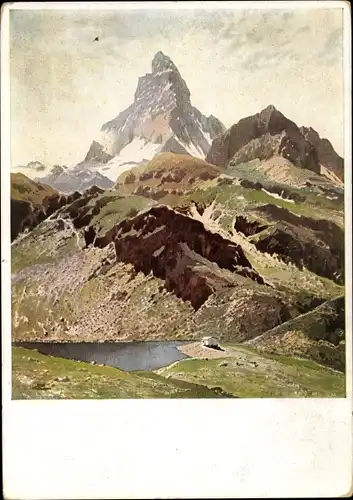 Künstler Ak Süssmayr, J., Zermatt Kanton Wallis, Matterhorn