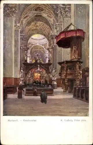 Künstler Ak Prinz, K. L., Mariazell Steiermark, Gnadenaltar, BKWI 226/17