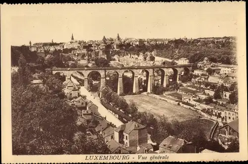 Ak Luxemburg Luxembourg, Vue generale