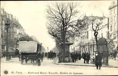 Ak Paris II., Boulevard Bonne Nouvelle, Theatre du Gymnase