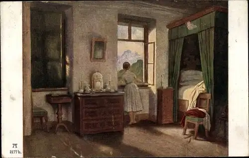 Künstler Ak Schwind, Moritz von, Morning hour, Ackermann 2177 b