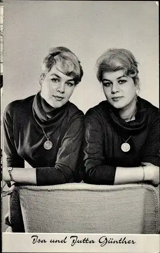 Ak Schauspielerinnen Isa und Jutta Günter, Portrait