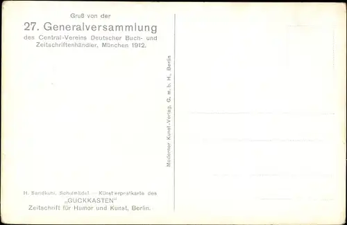 Künstler Ak Sandkuhl, H., Schulmädel, Zeitschrift Guckkasten