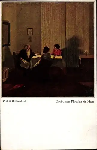 Künstler Ak Reifferscheid, H., Großvaters Plauderstündchen, Primus 5008