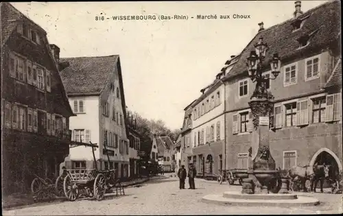 Ak Wissembourg Weißenburg Elsass Bas Rhin, Marche aux Choux