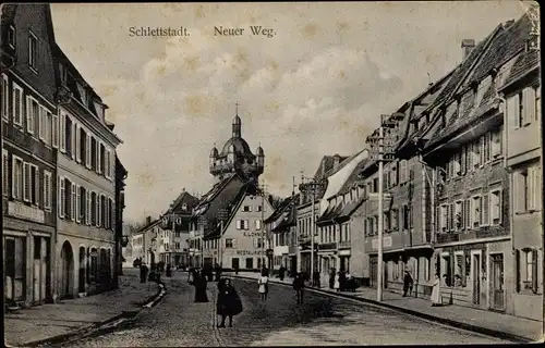 Ak Sélestat Schlettstadt Elsass Bas Rhin, Neuer Weg