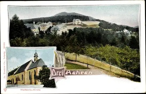 Ak Trois Épis Drei Ähren Elsaß Haut Rhin, Wallfahrtskirche, Ort