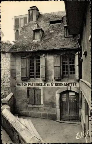 Ak Lourdes Hautes Pyrénées, Maison Paternelle de Ste. Bernadette