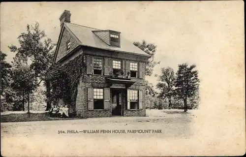 Ak Philadelphia Pennsylvania USA, William Penn House, Fairmount Park