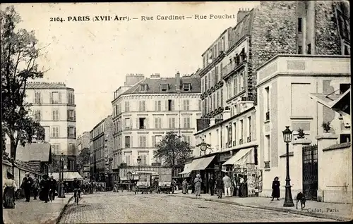 Ak Paris Batignolles Monceau, Rue Cardinet, Rue Pouchet