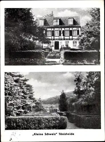 Ak Tönisheide Velbert in Nordrhein Westfalen, Kleine Schweiz, Gaststätte
