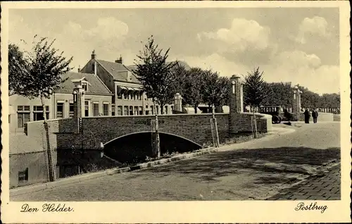 Ak Den Helder Nordholland Niederlande, Postbrug