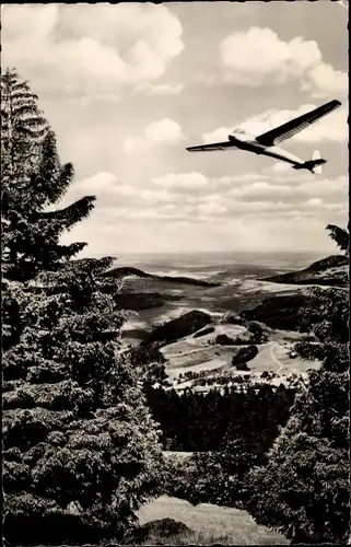 Ak Gersfeld in der Rhön Hessen, Wasserkuppe, Segelflugzeug