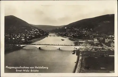 Ak Heidelberg am Neckar, Blick auf den Ort, Ernst Walz Brücke