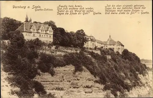 Ak Dornburg Camburg in Thüringen, Goethe Schloss