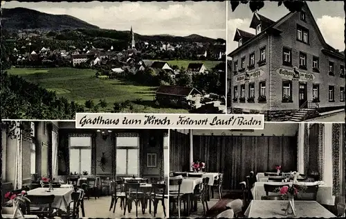 Ak Lauf Baden, Gasthaus zum Hirsch, Panorama