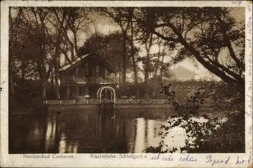 Ak Ritzebüttel Nordseebad Cuxhaven, Ritzebütteler Schlossgarten