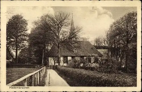 Ak Hanerau Hademarschen in Holstein, Ortspartie, Haus, Kirchturm