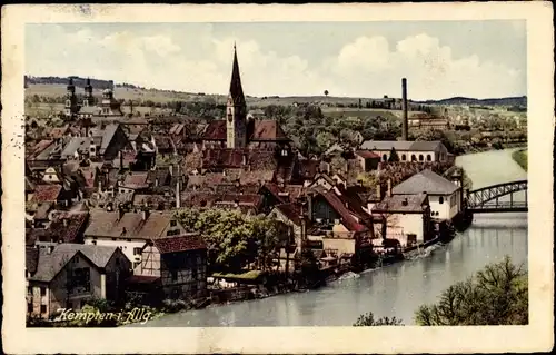 Ak Kempten im Allgäu Schwaben, Blick auf den Ort