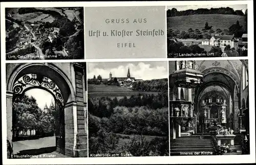 Ak Urft Kall in der Eifel, Kloster Steinfeld, Inneres der Kirche, Haupteingang