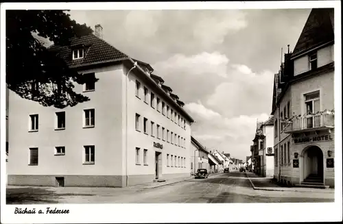 Ak Bad Buchau am Federsee Oberschwaben, Straßenpartie