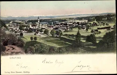 Ak Grafing bei München in Oberbayern, Panorama